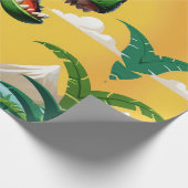 Lustiger T-Rex-Dinosaur Geschenkpapier (Ecke)
