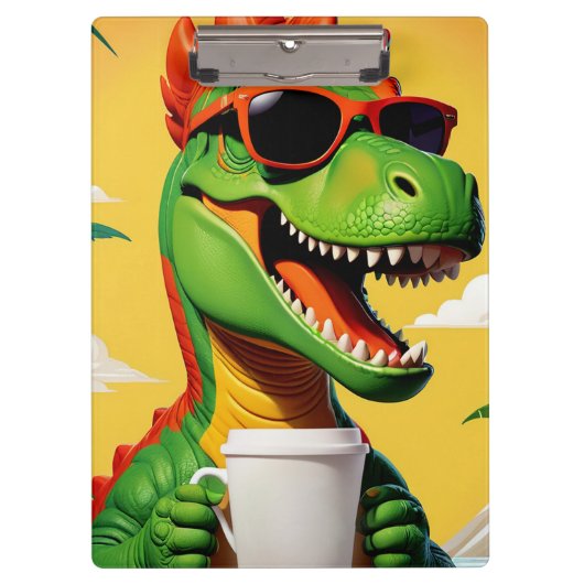 Lustiger T-Rex-Dinosaur Klemmbrett (Vorderseite)