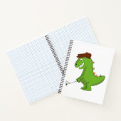 Lustiger T-Rex Dinosaur spielt Golf Notizblock (Innenseite)