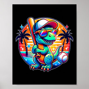 Lustiger T-Rex Dinosaur Verkaufs Spieler Kinder Ju Poster