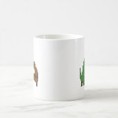 Lustiger T-Rex Dinosaurier, der Klavier spielt Kaffeetasse (Mittel)