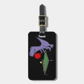 Lustiger T-Rex Dinosaurier, der Klingeln Pong Gepäckanhänger (Vorderseite vertikal)