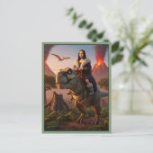Lustiger T Rex Dinosaurier Postkarte (Stehend Vorderseite)