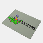 Lustiger T-rex Dinosaurier-Reitalligator Fußmatte (Schrägansicht)