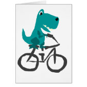 Lustiger T-rex Dinosaurier-Reitfahrrad-Cartoon (Vorne)