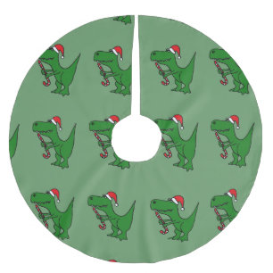 Lustiger T-rex Dinosaurier-Weihnachtsbaum-Rock Polyester Weihnachtsbaumdecke