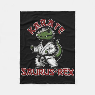 Lustiger T-Rex Karate Dino Martial Arts Kinder  Fleecedecke