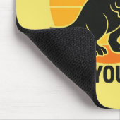 Lustiger T-Rex-Klapper-mit-deinen-Oh-Retro-Dinosau Mousepad (Ecke)
