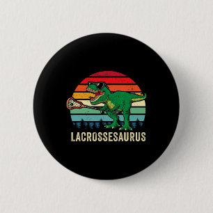 Lustiger T Rex Lacrosse Dinosaur Lax Jungen Lacros Button