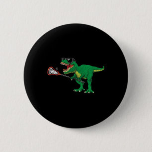 Lustiger T Rex Lacrosse Dinosaur Lax Jungen Lacros Button