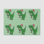 Lustiger T-Rext Dinosaurier im Seidenpapier (Vorderseite)