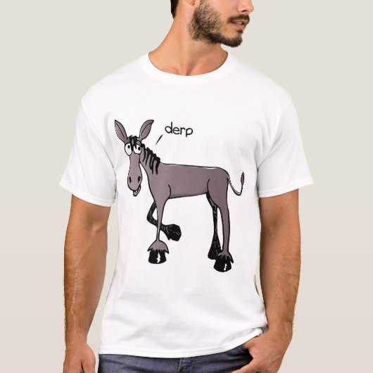Lustiger T - Shirt Derp Esels (Vorderseite)