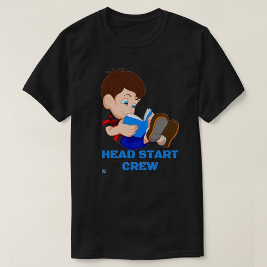 lustiger T - Shirt "HEAD START CREW" (Design vorne)