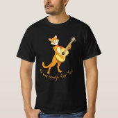 lustiger T - Shirt mit singender Katze (Vorderseite)