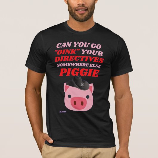 lustiger T - Shirt "OINK PIGGIE" (Vorderseite)