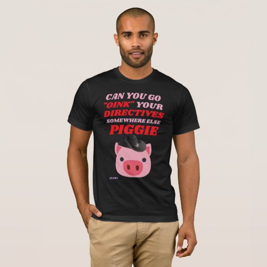 lustiger T - Shirt "OINK PIGGIE" (Vorne ganz)