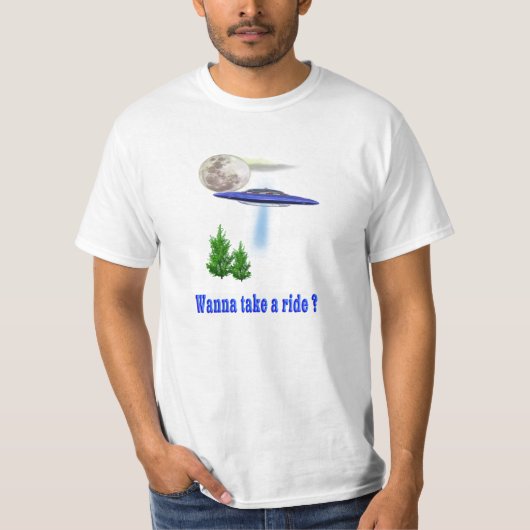 Lustiger T - Shirt UFO-Abduktion (Vorderseite)
