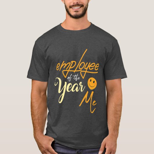 Lustiger T - Shirtangestellter des Jahres ich T-Shirt (Vorderseite)