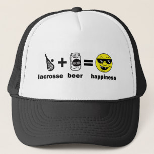 Lustiger T - ShirtLacrosse + Bier = Glück Truckerkappe