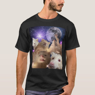 Lustiger Tacky Albino-Waschbär T-Shirt