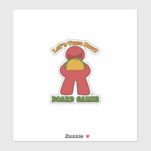 Lustiger Taco-Bout-Board-Gamer-Meeple-Slogan Aufkleber