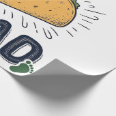 Lustiger Taco darüber, dass man Vater wird Schwang Geschenkpapier (Ecke)