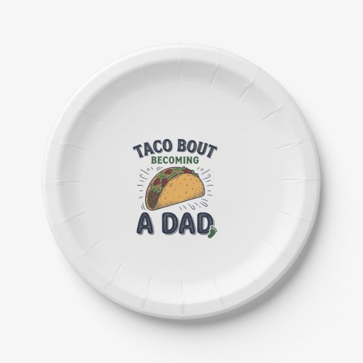 Lustiger Taco darüber, dass man Vater wird Schwang Pappteller (Vorderseite)