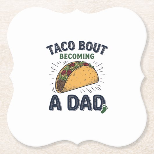 Lustiger Taco darüber, dass man Vater wird Schwang Untersetzer (Vorderseite)