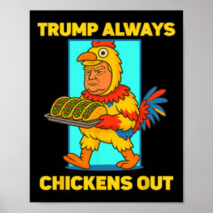 Lustiger Taco-Dienstag Trump kneift immer Lustig Poster
