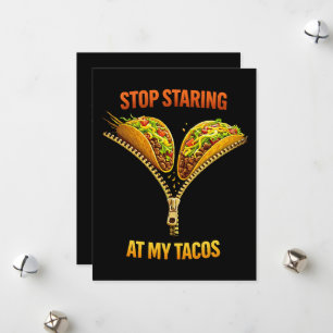 Lustiger Taco-Fan Hör Auf Zu Starren Feiertagskarte