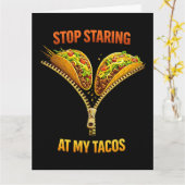 Lustiger Taco-Fan Hör Auf Zu Starren Karte (Gelbe Blume)