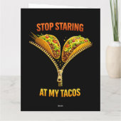 Lustiger Taco-Fan Hör Auf Zu Starren Karte (Rückseite)