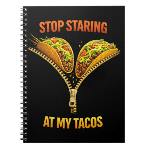 Lustiger Taco-Fan Hör Auf Zu Starren Notizblock