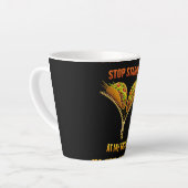 Lustiger Taco-Fan-Hörer Hör auf zu starren Milchtasse (Linke Ecke)