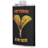 Lustiger Taco-Fan Stop Staring Flachmann (Links)