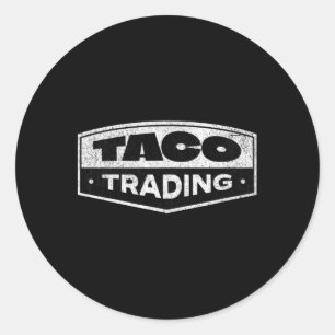 Lustiger Taco-Handel Trump kneift immer Tarif Runder Aufkleber