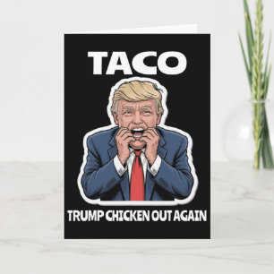 Lustiger Taco hat Trump verängstigt, kneift immer Karte
