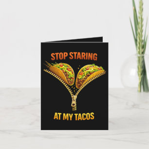 Lustiger Taco-Liebhaber-Hörer aufhört zu starren Feiertagskarte