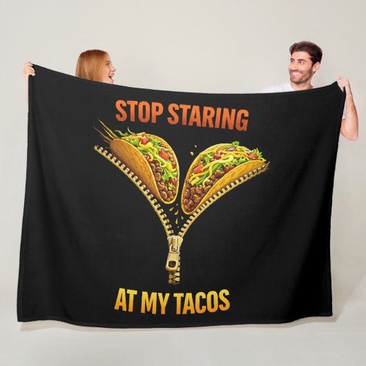 Lustiger Taco-Liebhaber Stop Staring Fleecedecke (Beispiel)