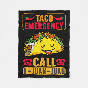 Lustiger Taco Notfall Cinco De Mayo Männer Frauen Fleecedecke