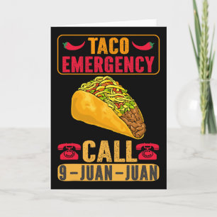Lustiger Taco Notfall Cinco De Mayo Männer Frauen Karte