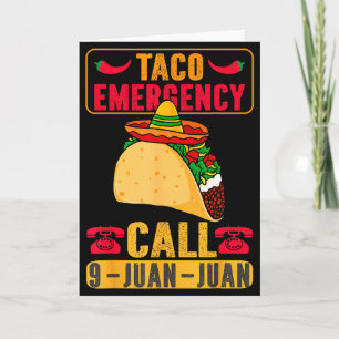 Lustiger Taco Notfall Cinco De Mayo Männer Frauen  Karte