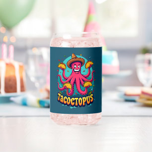 Lustiger Taco-Oktopus-Cartoon-Lebensmittel-Wortwit Dosenglas