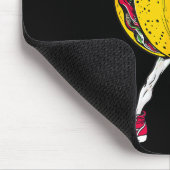 Lustiger Taco spielt Baseball mexikanischer Cinco  Mousepad (Ecke)