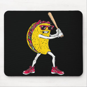Lustiger Taco spielt Baseball mexikanischer Cinco  Mousepad