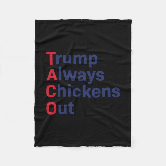 Lustiger Taco Trump kneift immer 1  Fleecedecke (Vorderseite)