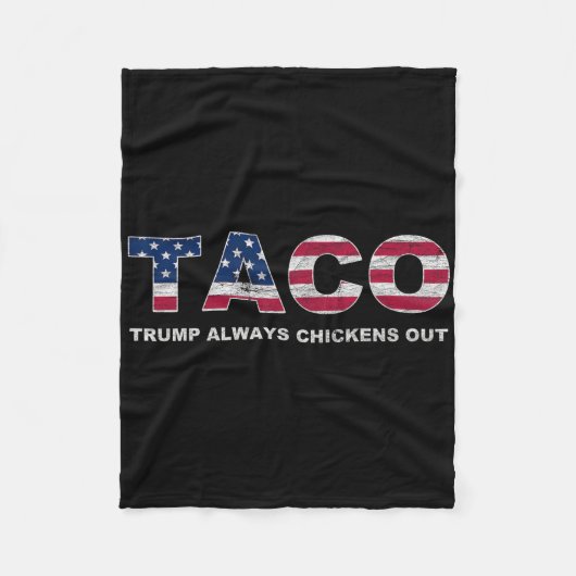 Lustiger Taco Trump kneift immer 2  Fleecedecke (Vorderseite)