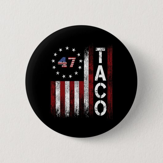 Lustiger Taco Trump kneift immer Button (Vorderseite)