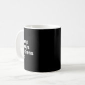 Lustiger Taco Trump kneift immer  Kaffeetasse (Vorderseite Links)