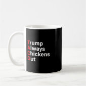 Lustiger Taco Trump kneift immer  Kaffeetasse (Links)